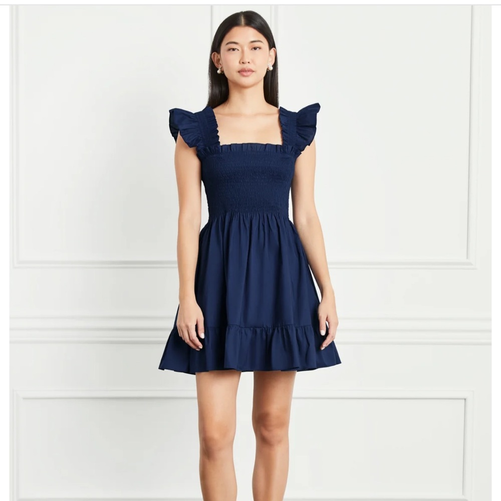 Hill house home Elizabeth nap dress navy cotton size small NWT